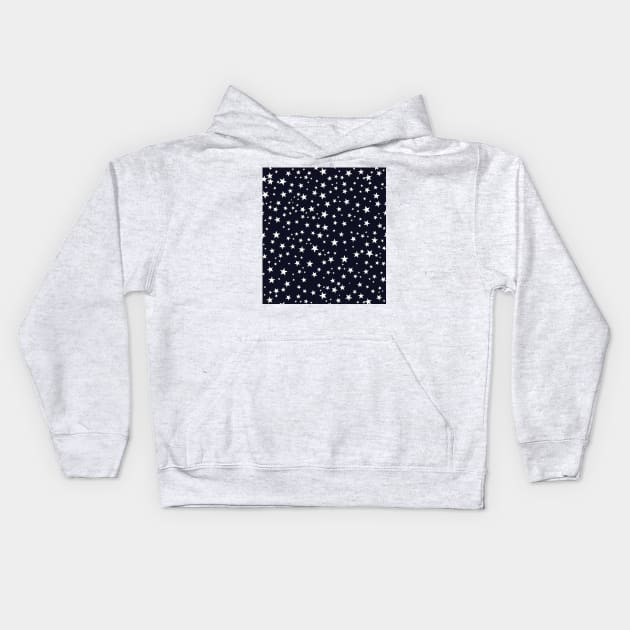 Shining golden and white colored stars Kids Hoodie by GULSENGUNEL